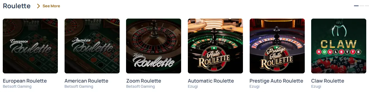 Roulette wheel at spindog casino